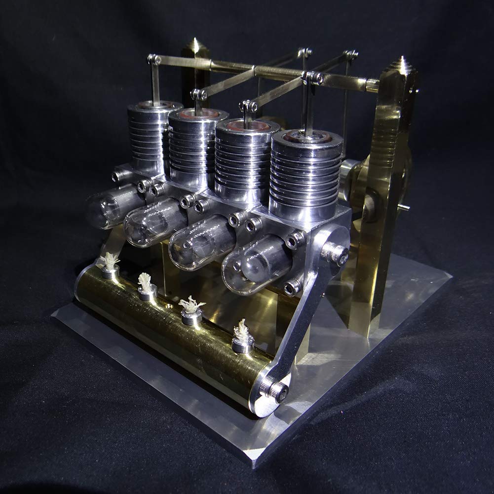 Amazon.co.jp: 8気筒スターリングエンジンモデル、金属スターリング